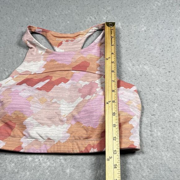 Outdoor Voices Crop Athletic Tank Top Sports Bra Sz Small Printed Camo Pink - Picture 6 of 11